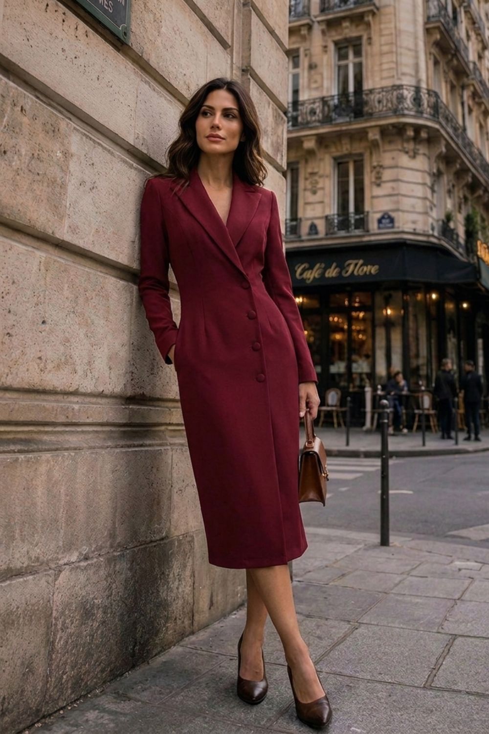 Damen Blazerkleid | Midi Langarm