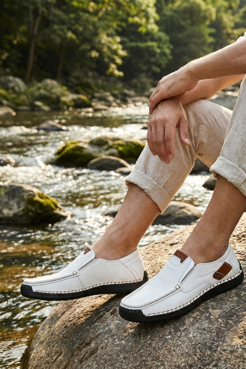 Herren Slip-On Loafer | Kontrastnaht
