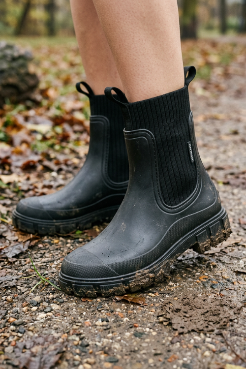 Damen Schlupfboots | Elastikeinsätze & Grobe Laufsohle