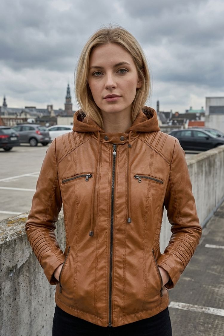Damen Taillierte Jacke | Kapuze & Paneldetails