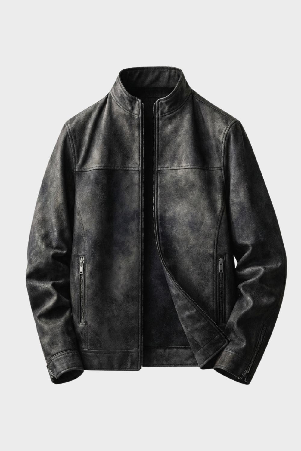 Lederjacke Herren aus Wildleder mit Reißverschluss