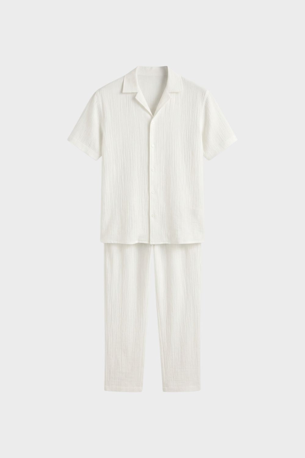 Herren Pyjama Set aus Baumwolle mit Kurzarm Hemd