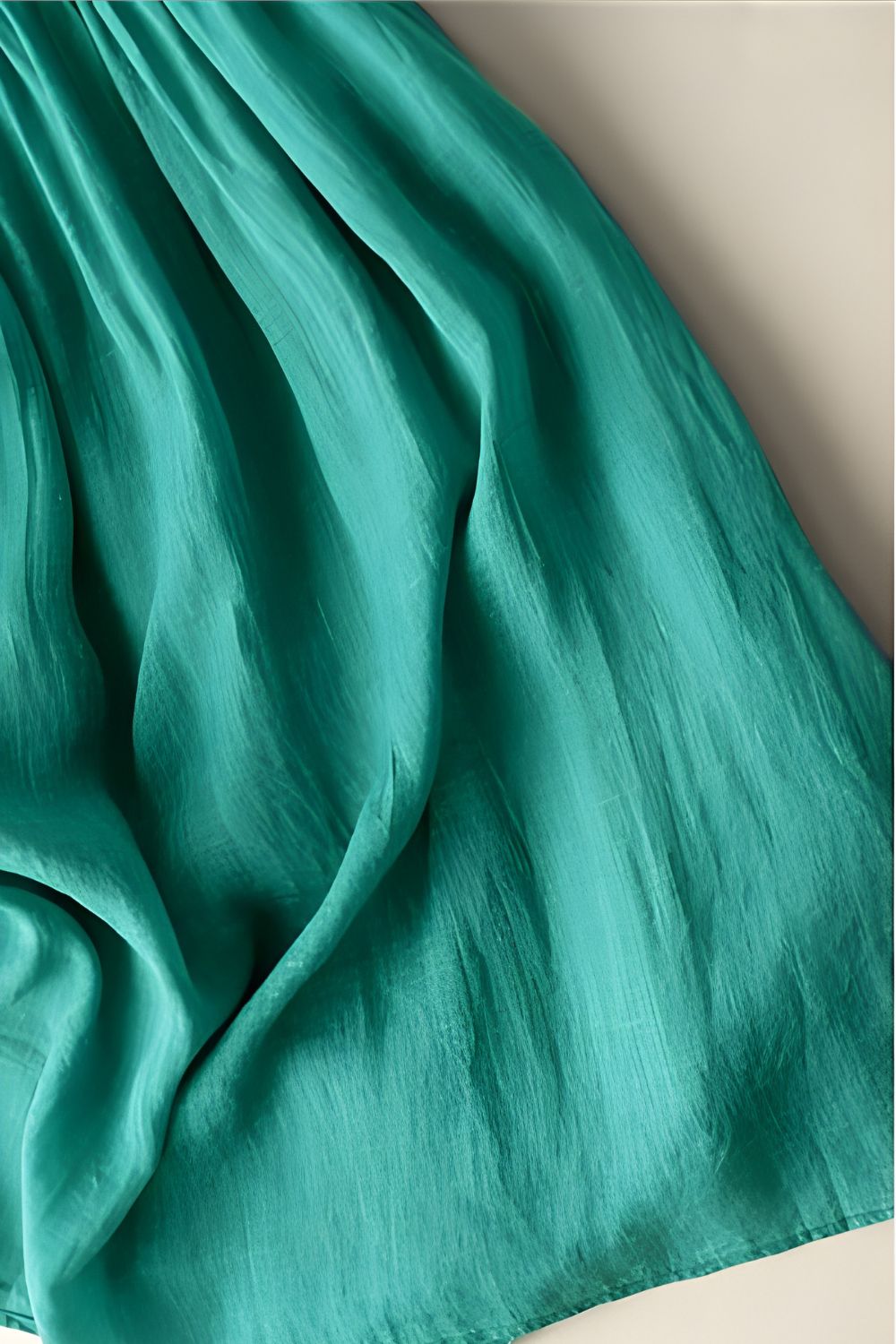 Damen Leinen Midikleid in Senfgelb mit Stickerei und 3/4-Ärmeln