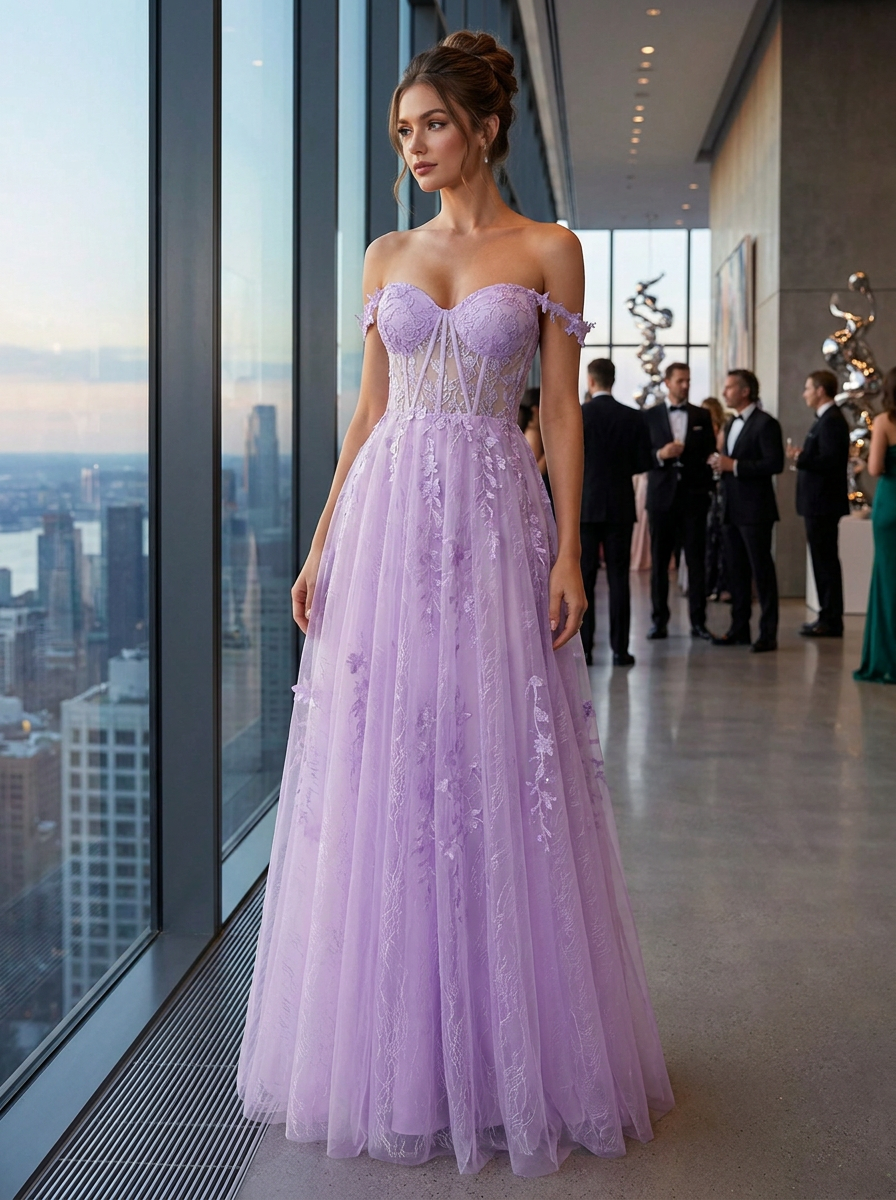 Damen A-Linien Ballkleid | Festlich