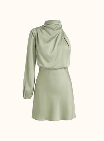 Damen One Shoulder Kleid