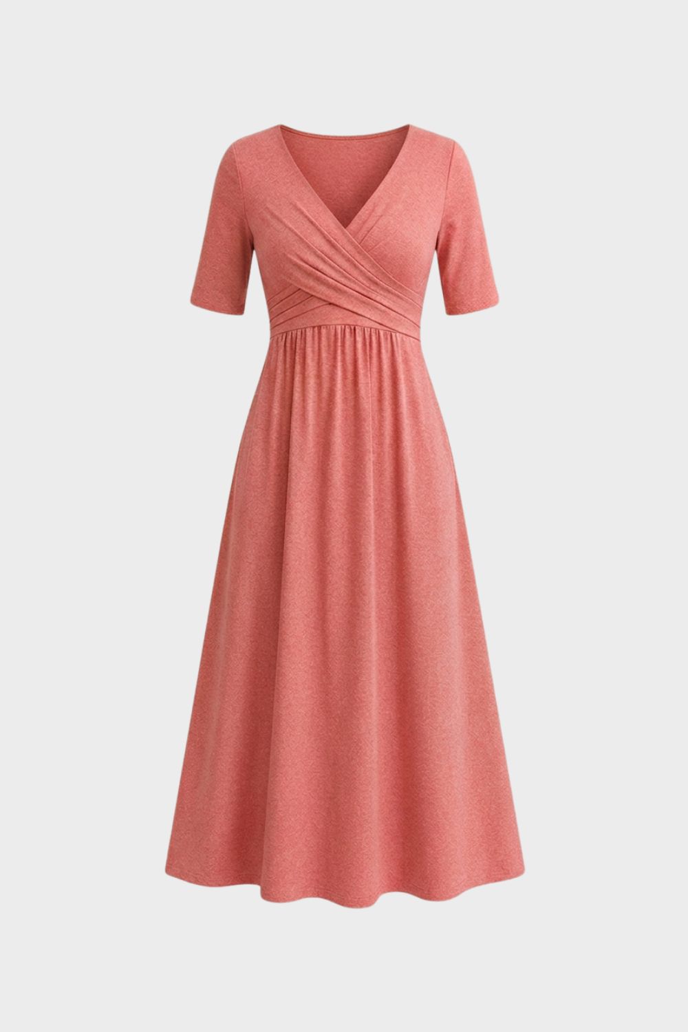 Damen Wickel Midikleid | Elegant