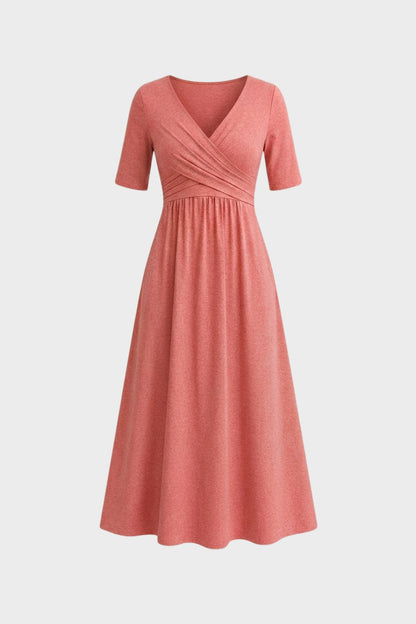 Damen Wickel Midikleid | Elegant