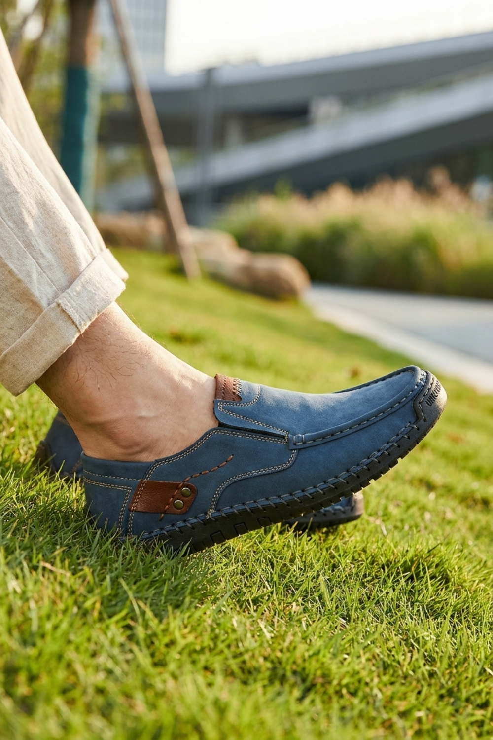 Herren Slip-On Loafer | Kontrastnaht
