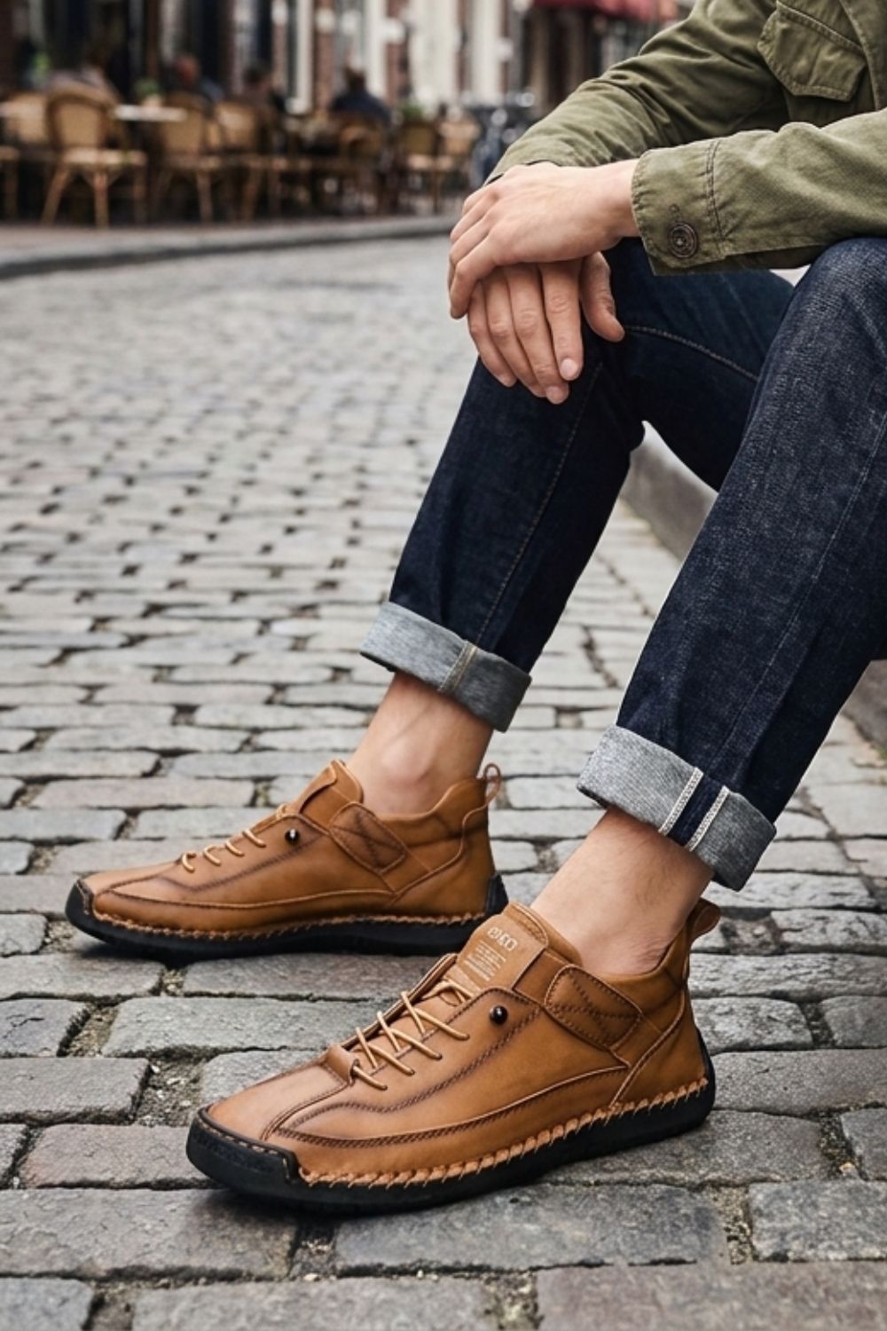 Herren Schnür-Sneaker | Kontrastnähte