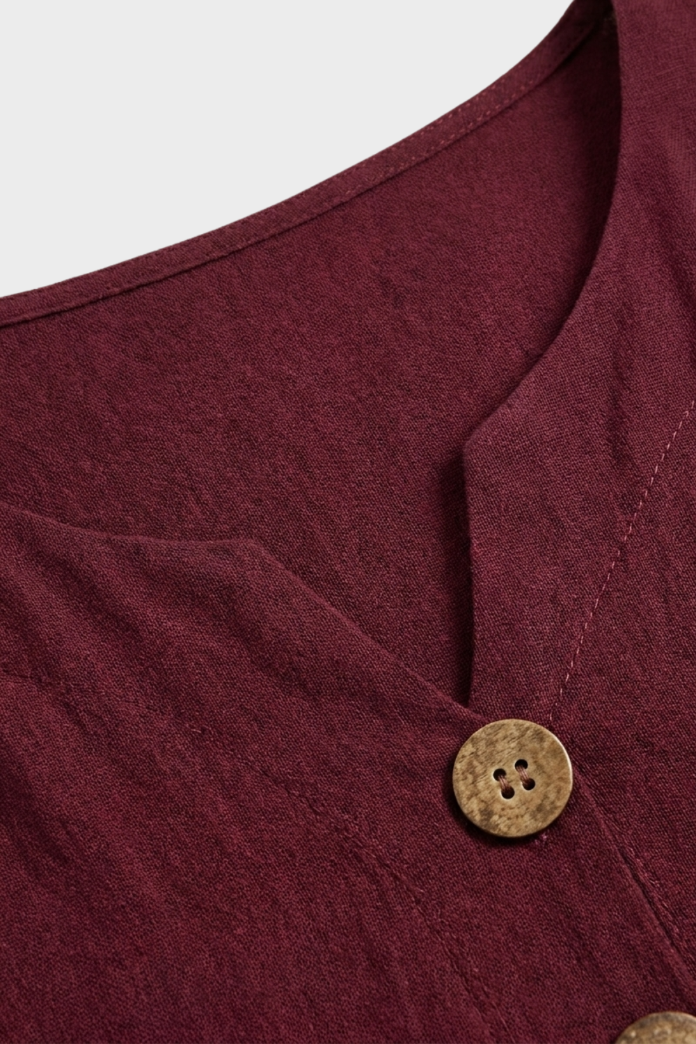 Damen Volant Sommerkleid | Knöpfe