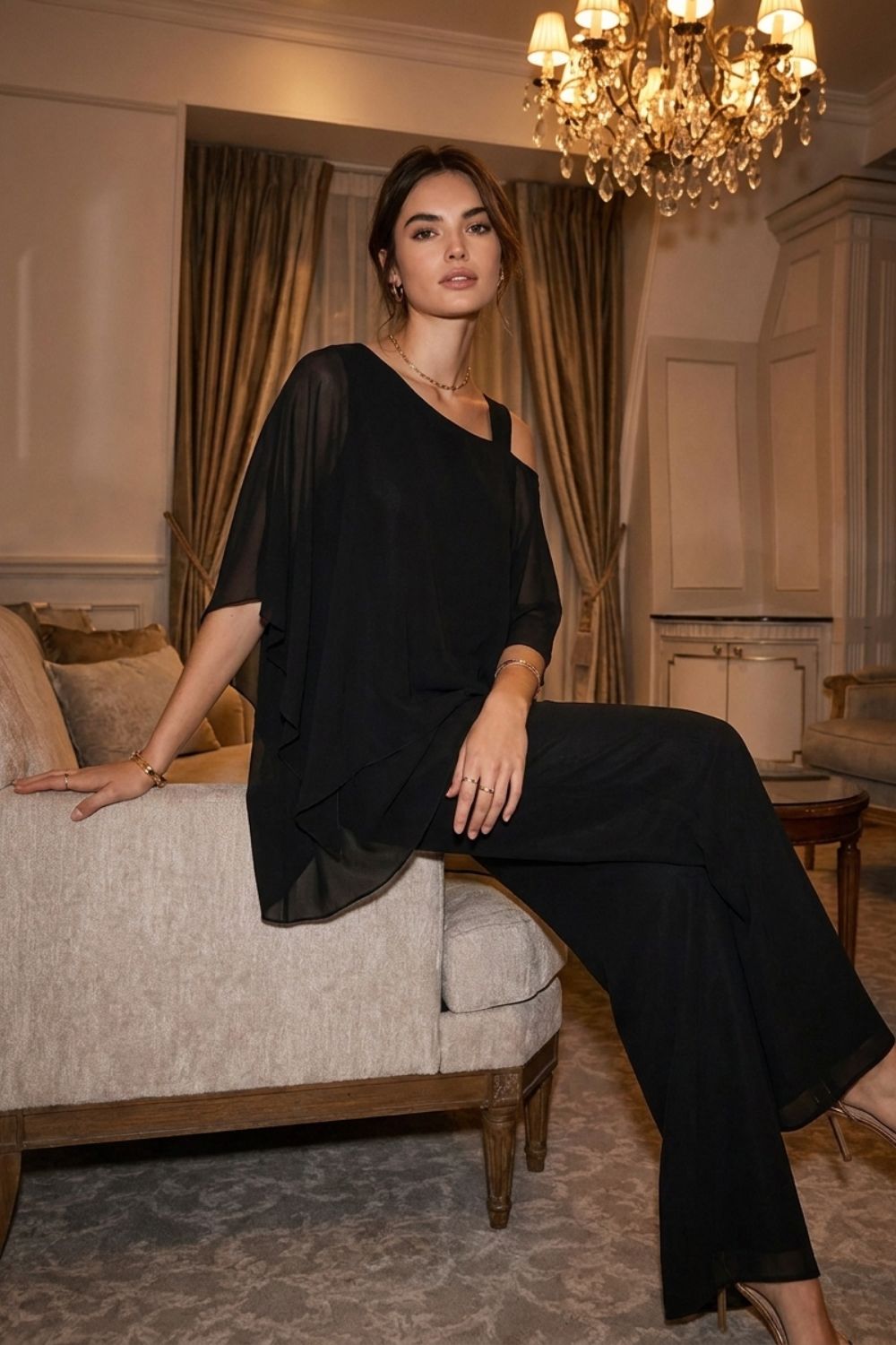 Damen Drapierter Zweiteiler | Abend
