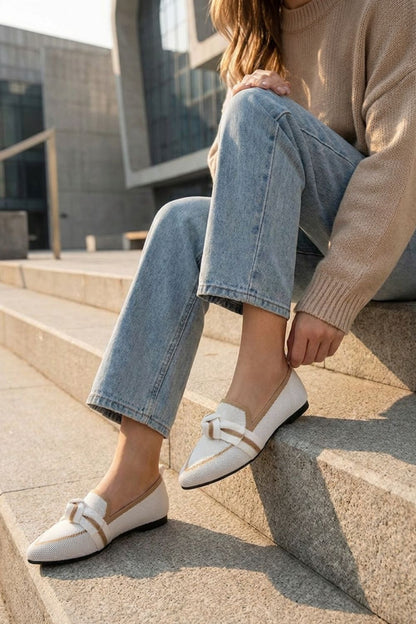 Damen Spitze Loafer | Strick