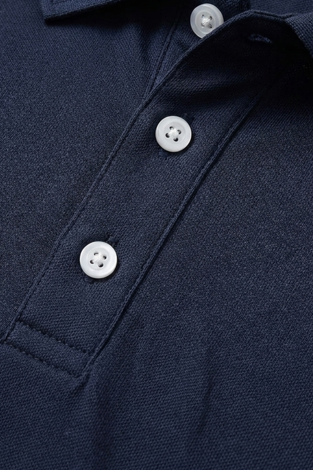 Herren Poloshirt Langarm mit Knopfleiste