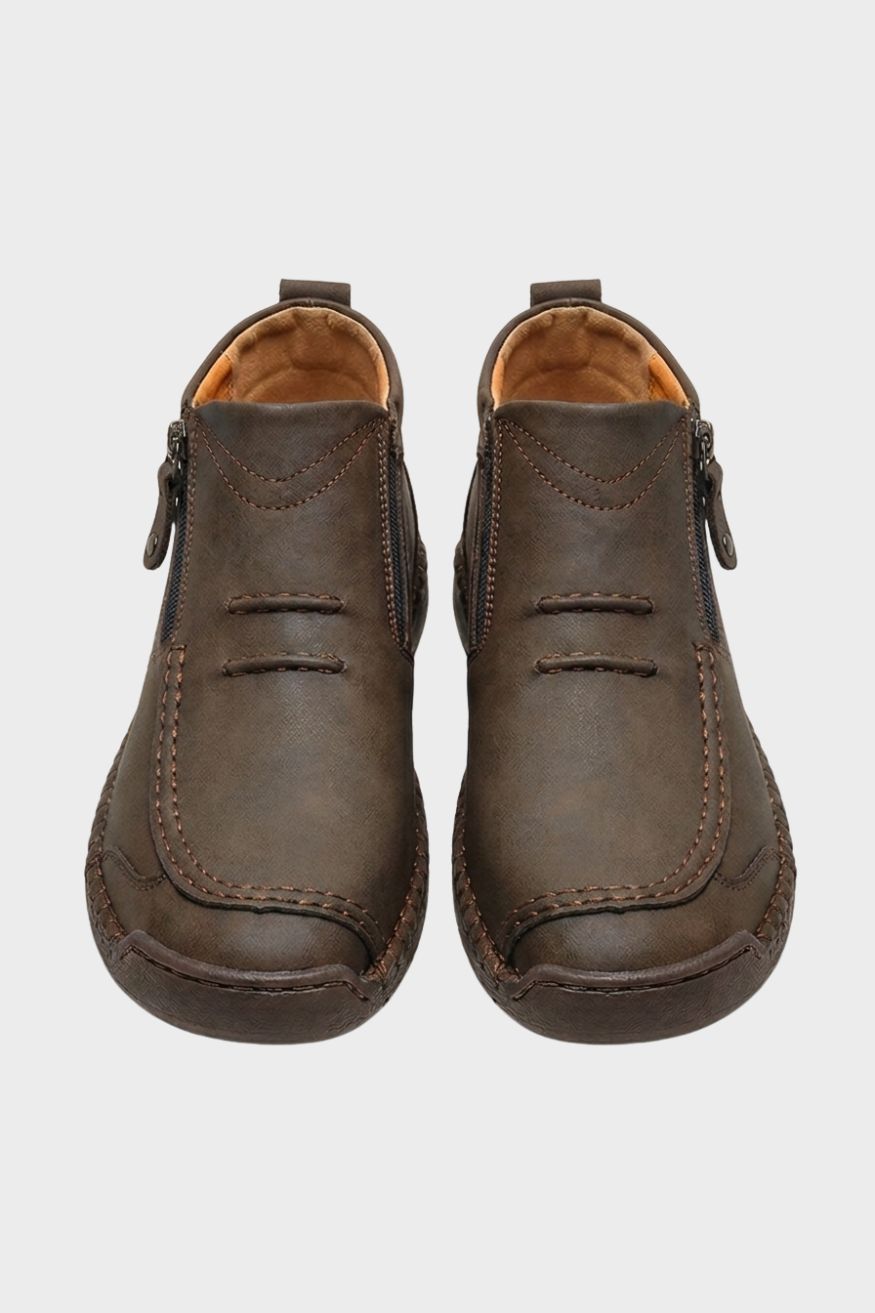 Herren Freizeit-Sneaker | Seitenzipper & Schnürdesign