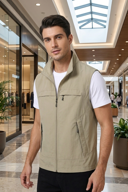 Herren Utility Weste | Reißverschluss