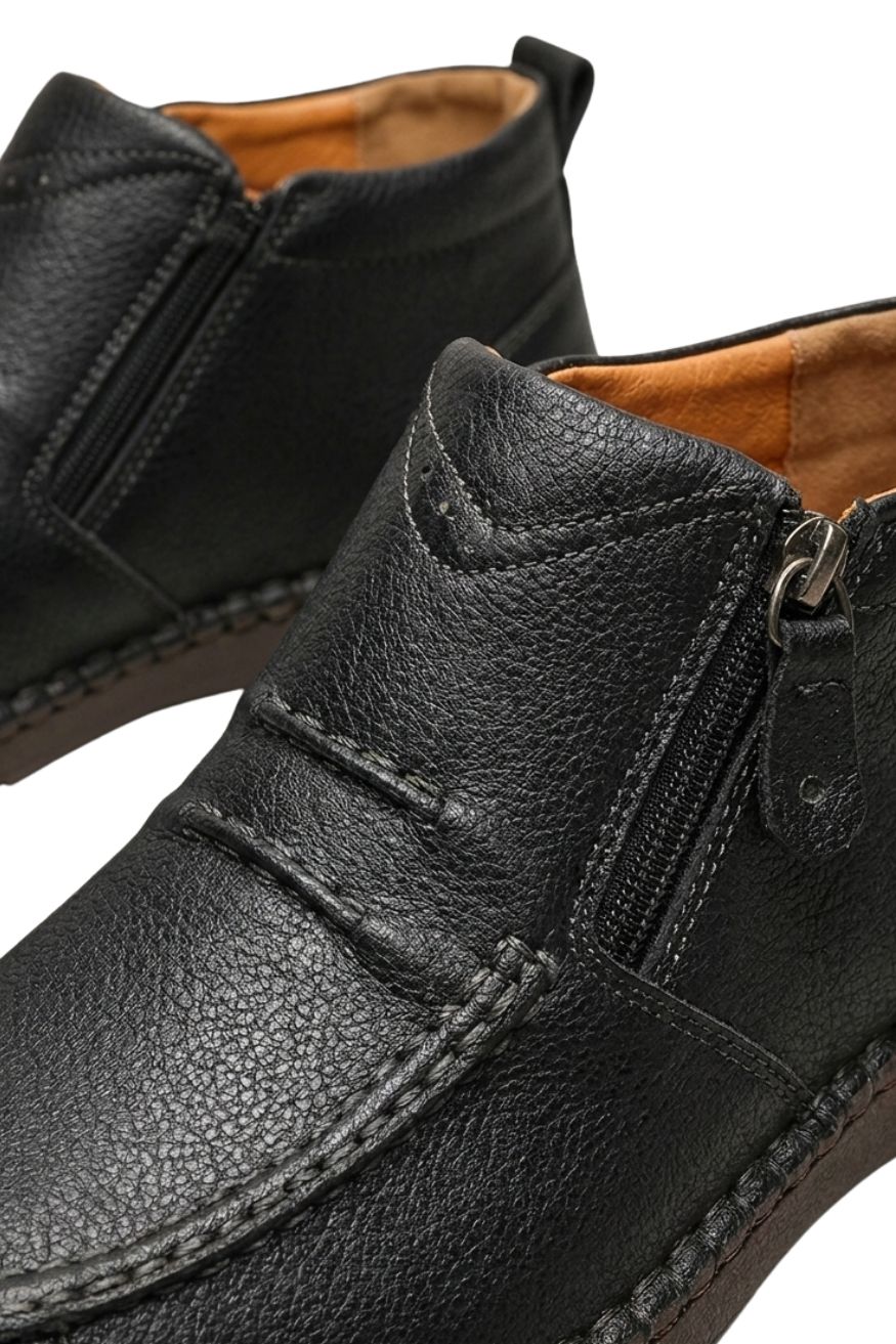 Herren Freizeit-Sneaker | Seitenzipper & Schnürdesign