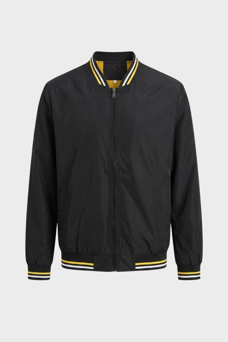 Bomberjacke Herren mit Reißverschluss und Stehkragen