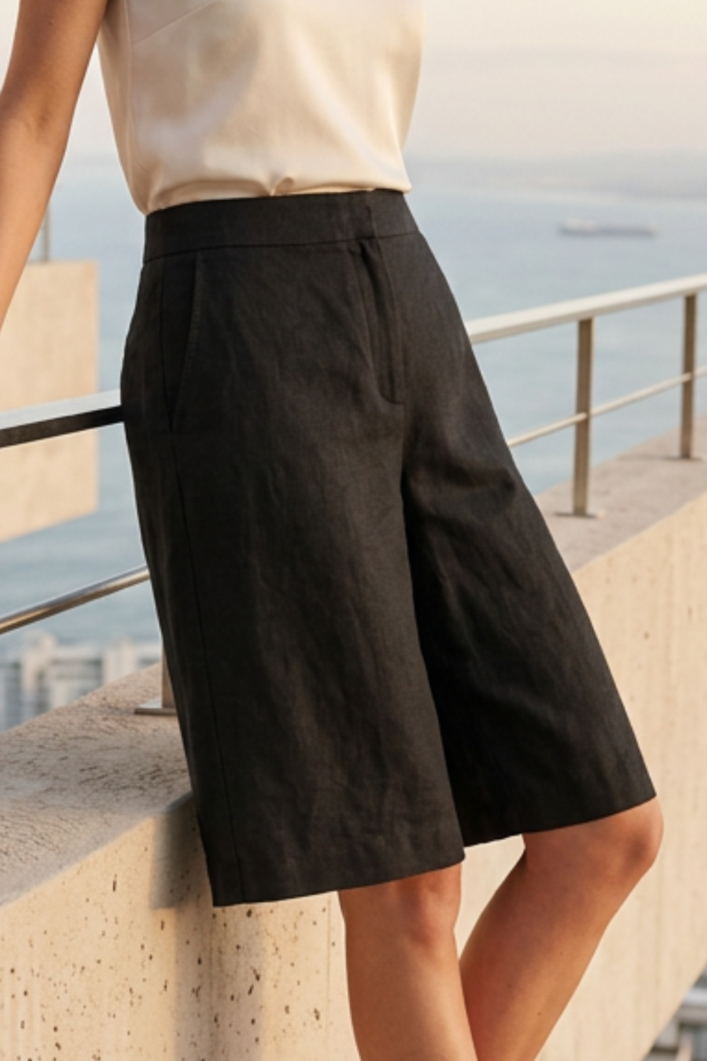 Damen Bermuda Shorts | Gerades Bein