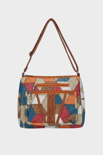 Damen Gemusterte Schultertasche | Verstellbarer Riemen