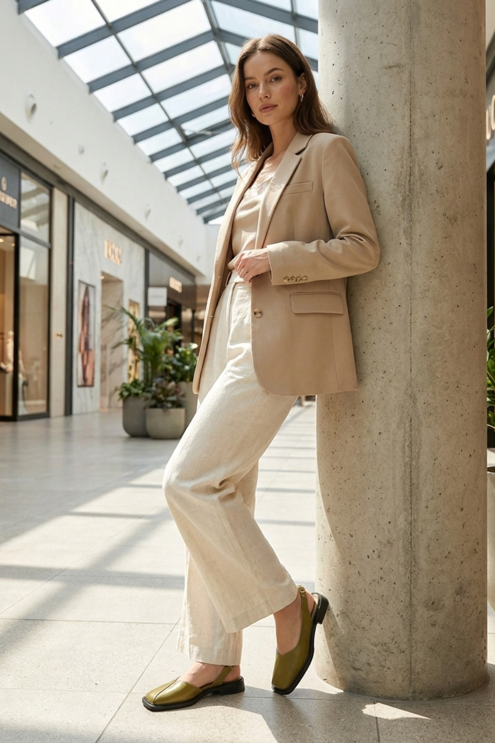 Damen Slingback Ballerinas | Eckige Zehenpartie