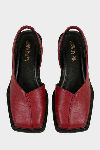 Damen Slingback Ballerinas | Eckige Zehenpartie