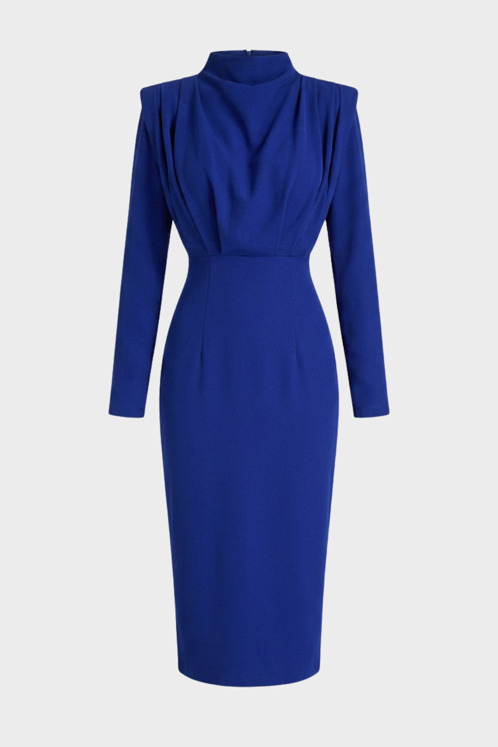 Damen Bodycon Midikleid | Stehkragen