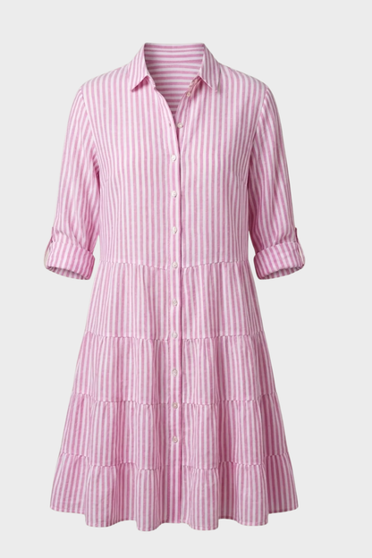 Damen Sommerkleid Midi | Knopfleiste