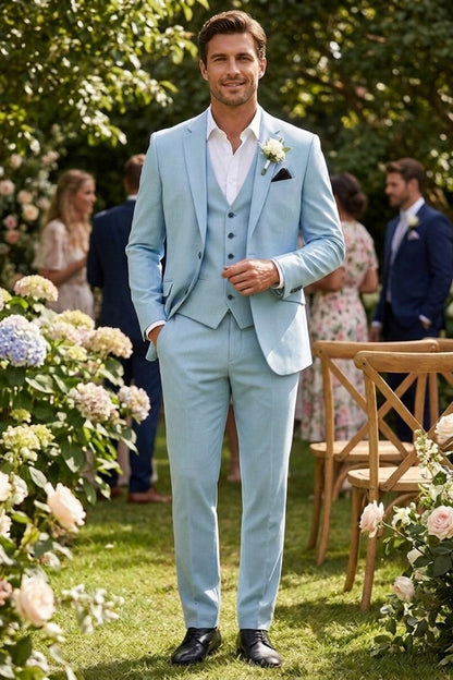 Anzug Herren Dreiteiler Slim Fit