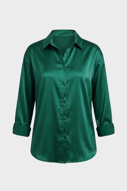 Damen Satin Bluse | Klassisch