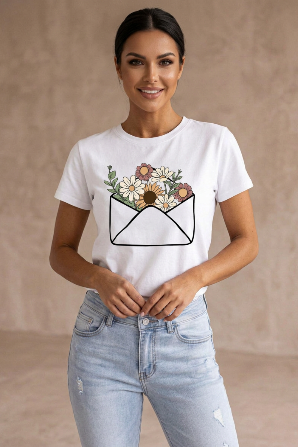 Damen Grafik T-Shirt | Herzprint