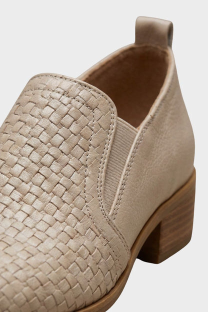 Damen Struktur-Loafer | Niedriger Blockabsatz