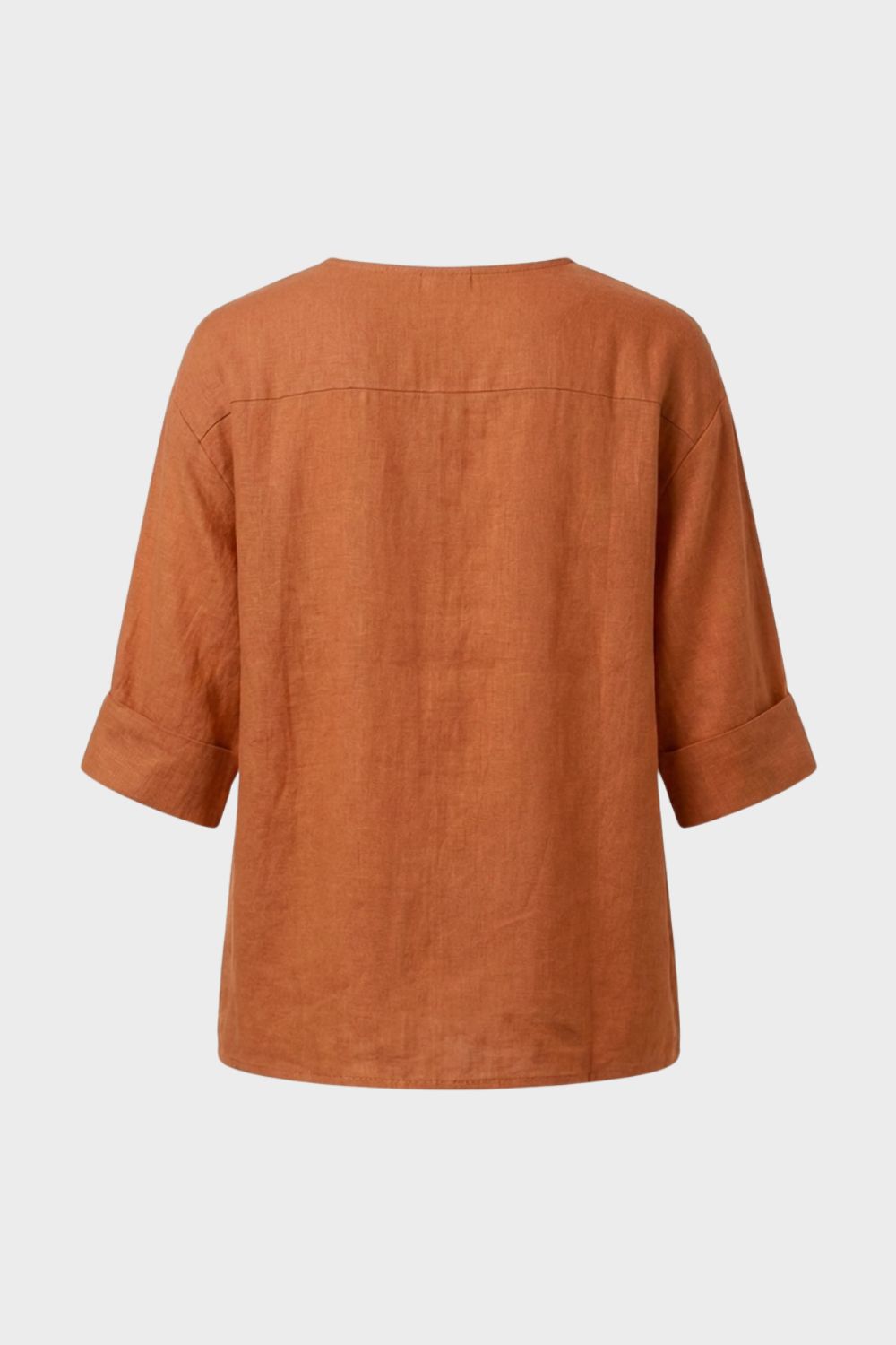 Damen Leinenbluse | Legere Knöpfe