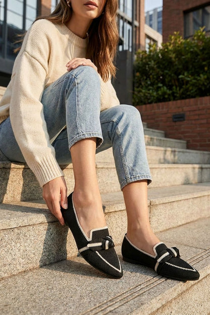 Damen Spitze Loafer | Strick