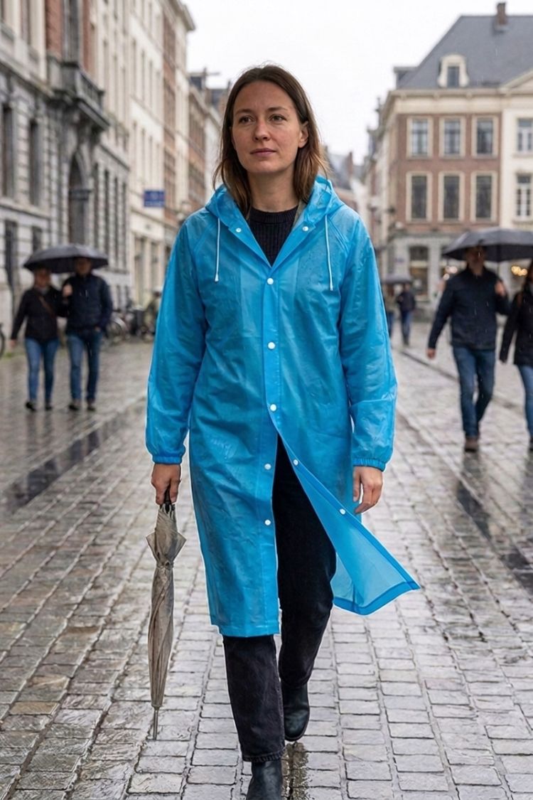 Damen Kapuzenmantel | Lange Silhouette & Seitentaschen