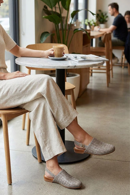 Damen Spitze Mules | Geflochten
