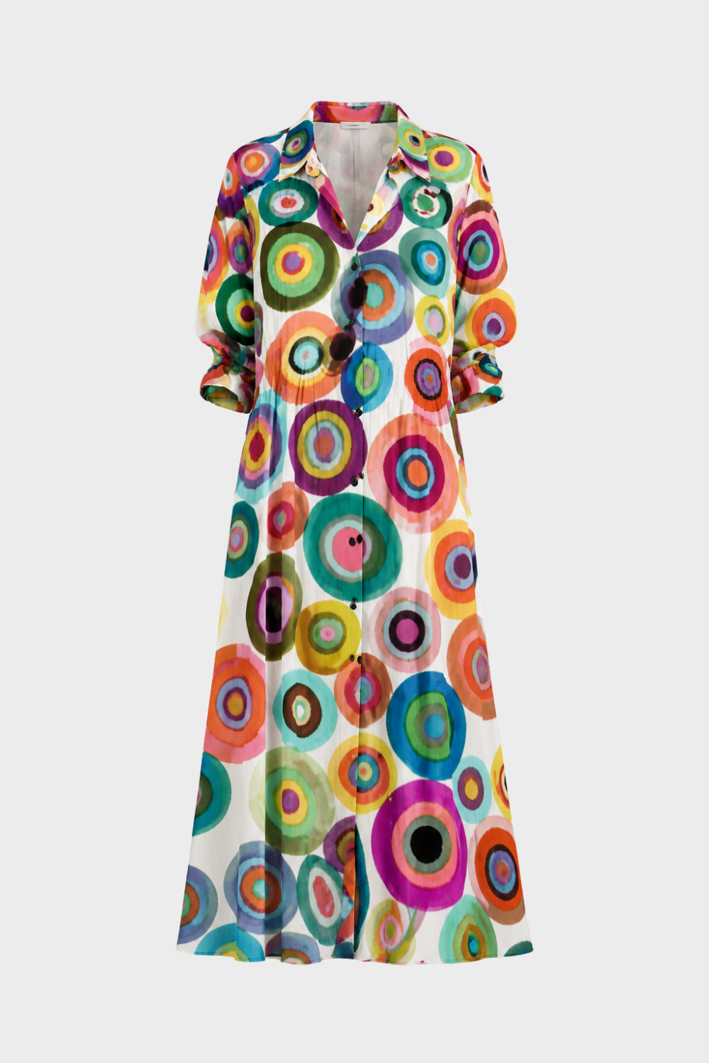 Damen Boho Hemdblusenkleid | Maxi