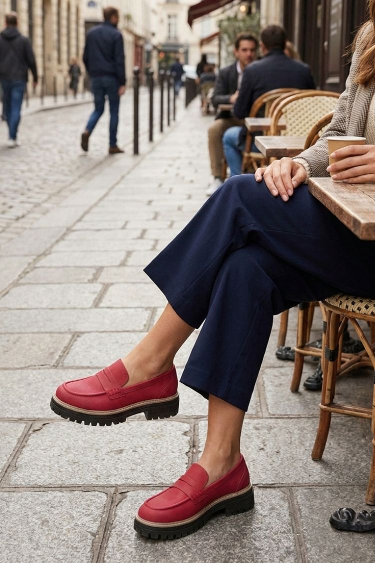 Damen Loafer mit Profilsohle