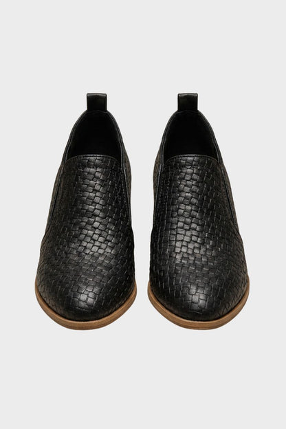 Damen Struktur-Loafer | Niedriger Blockabsatz