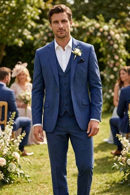 Anzug Herren Dreiteiler Slim Fit