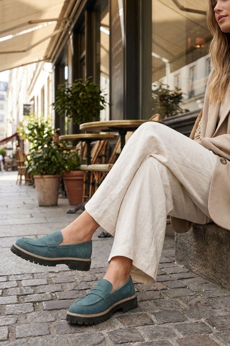 Damen Loafer mit Profilsohle