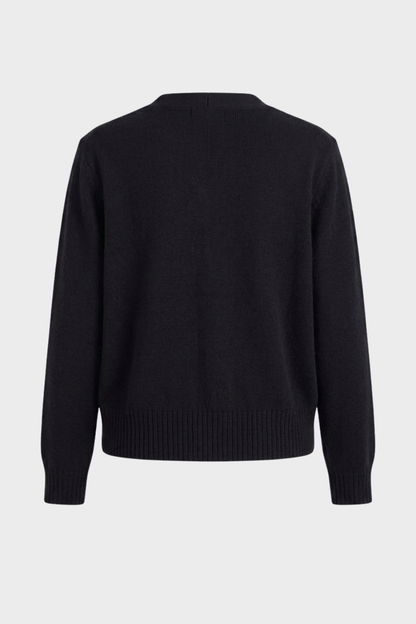 Damen V-Ausschnitt-Cardigan | Dekorative Knopfleiste