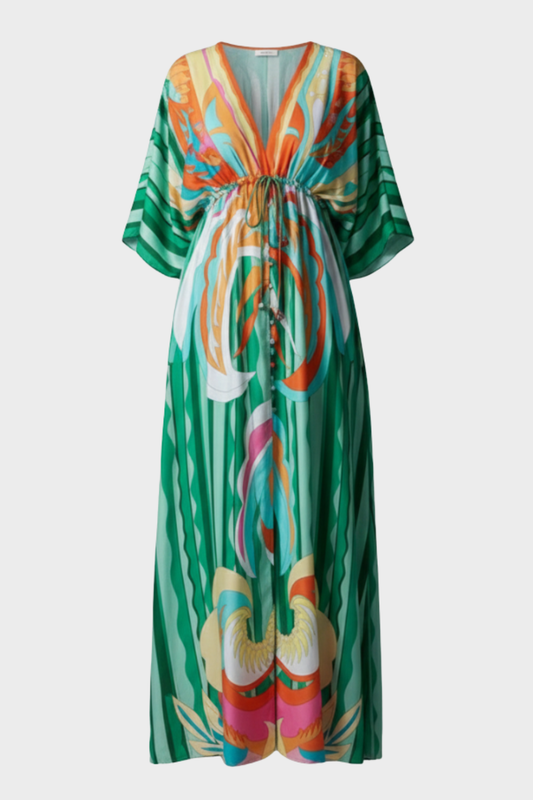 Damen Boho Maxikleid | Kimonoärmel