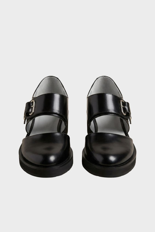 Damen Plateau Loafer | Schwarz