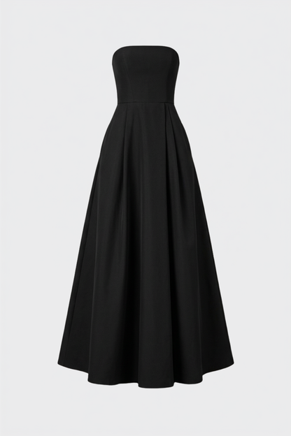 Damen Trägerloses Maxikleid | A-Linie