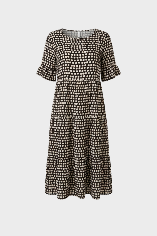 Damen Florales Midikleid | Puffärmel