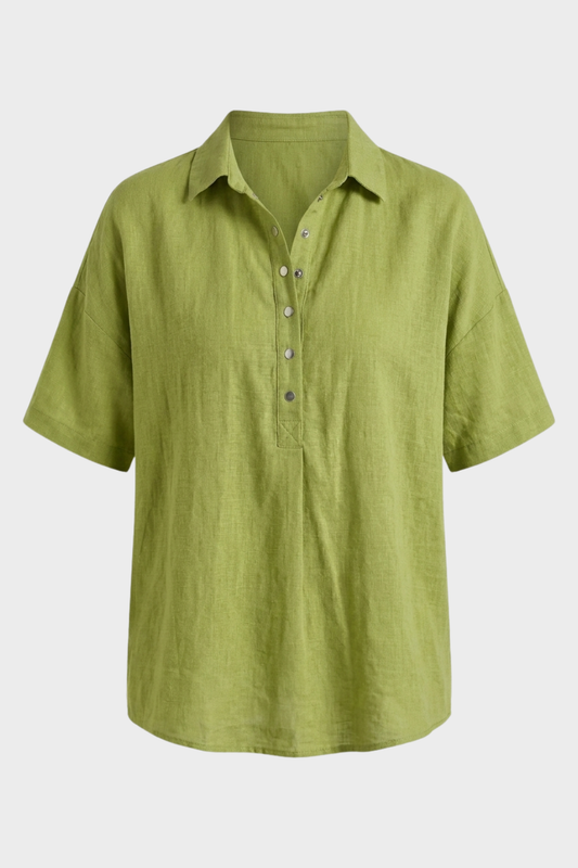 Damen Bluse mit Knopfleiste | Kurzarm