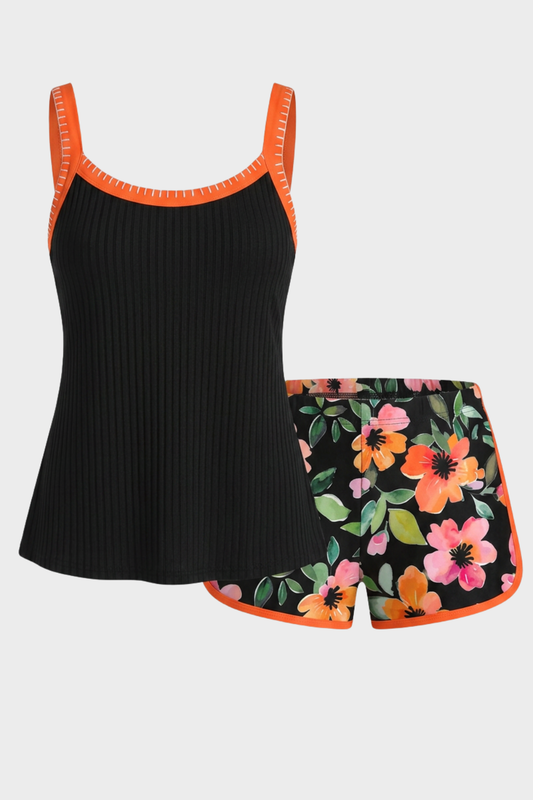 Damen Tankini Set | Blumenshorts