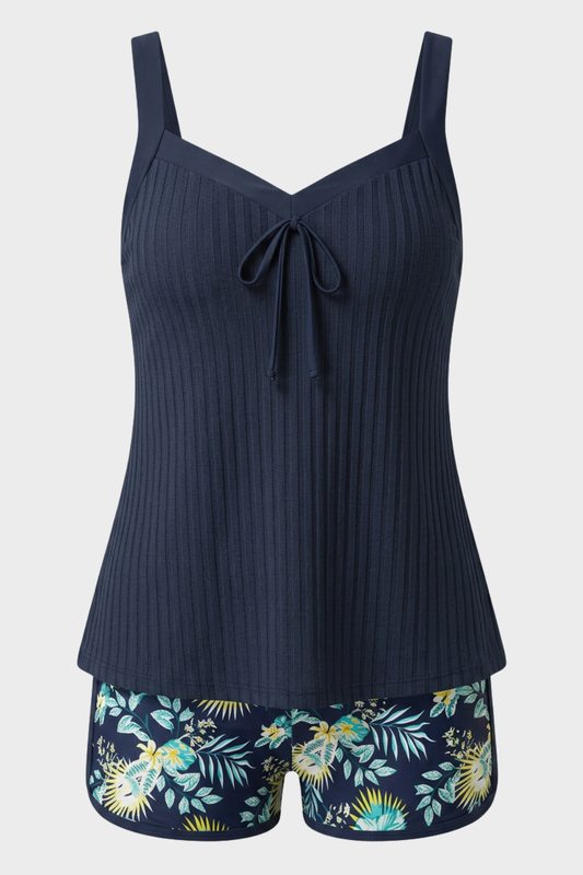 Damen Tankini Set | Tropische Shorts