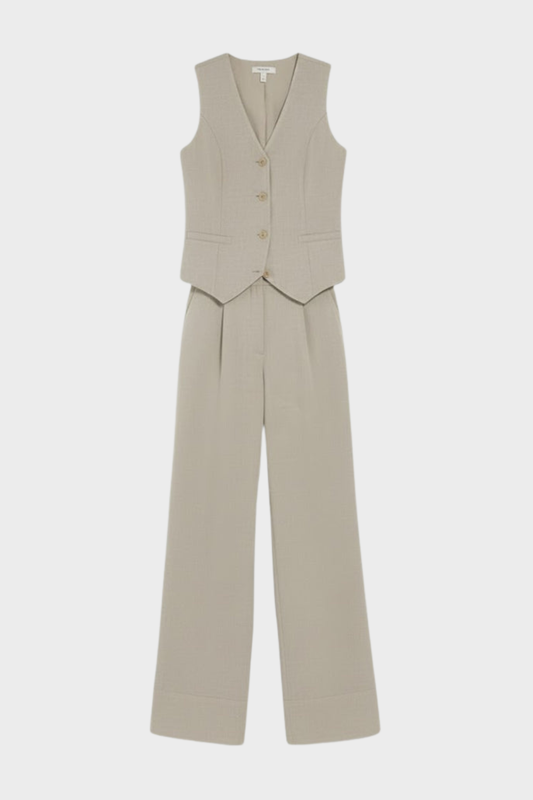 Damen Hosenanzug Set | Weste & Weite Hose