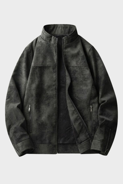 Herren Jacke mit Stehkragen und Reißverschluss